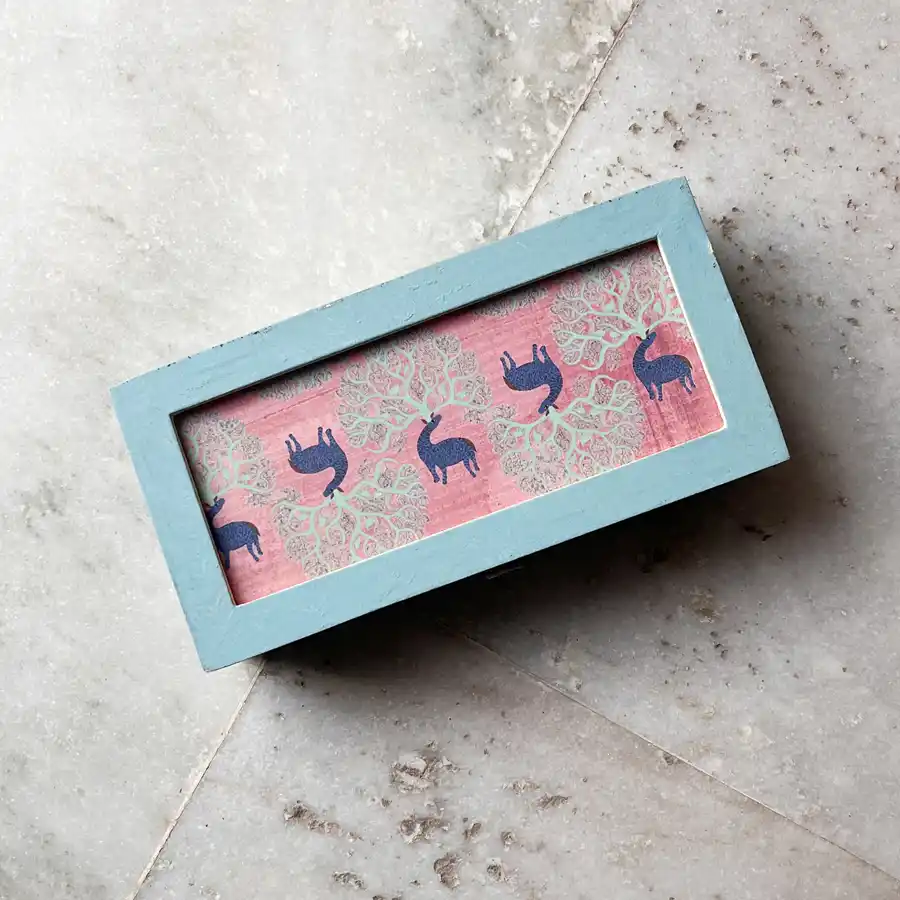 gond deer | upcycled box | Upcycld Art Gond Deer Upcycled Box 01