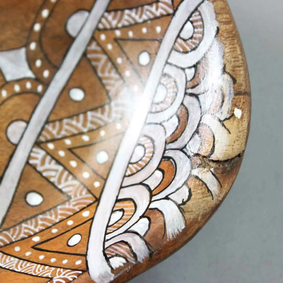 Rangoli | upcycled tray | Upcycld Art Upcycld Art Wooden Tray Rangoli Art 03